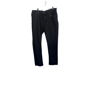 Rugby Mens Black Mid-Rise Full Length Five Pocket Style Slim Jeans Size 38x32